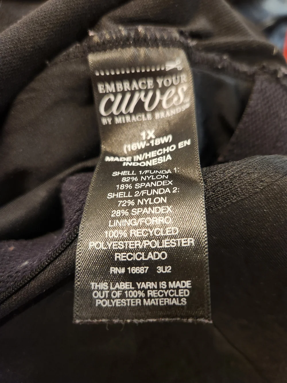 Miracle Brands Swimsuit Embrace Your Curves Georgia 1 Piece 1x 16w 18w